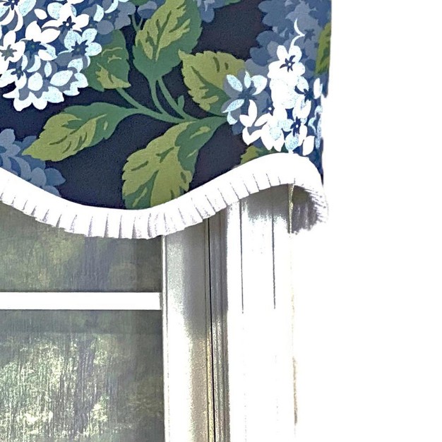 Hydrangea Ruffled Provance Valance 3in Rod Pocket 50in X 17in By Rlf Home