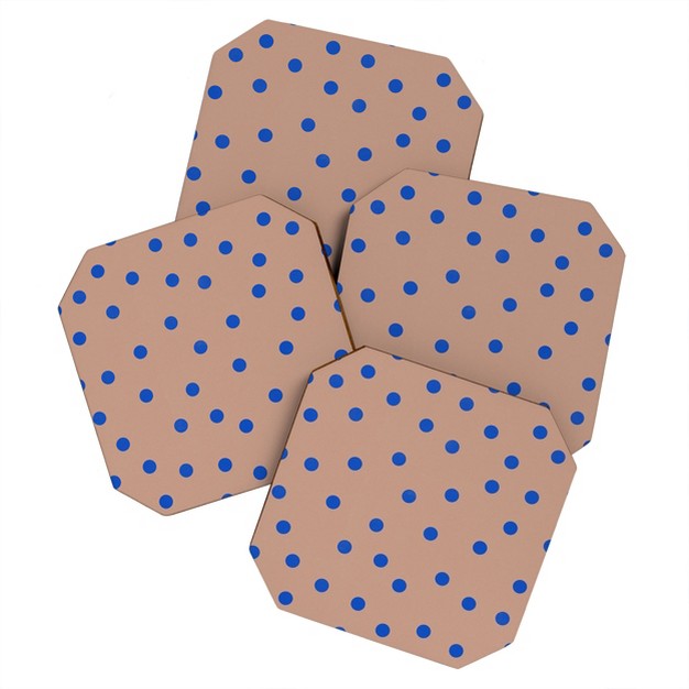 Garima Dhawan Vintage Dots Set Of 4 Coasters Deny Designs