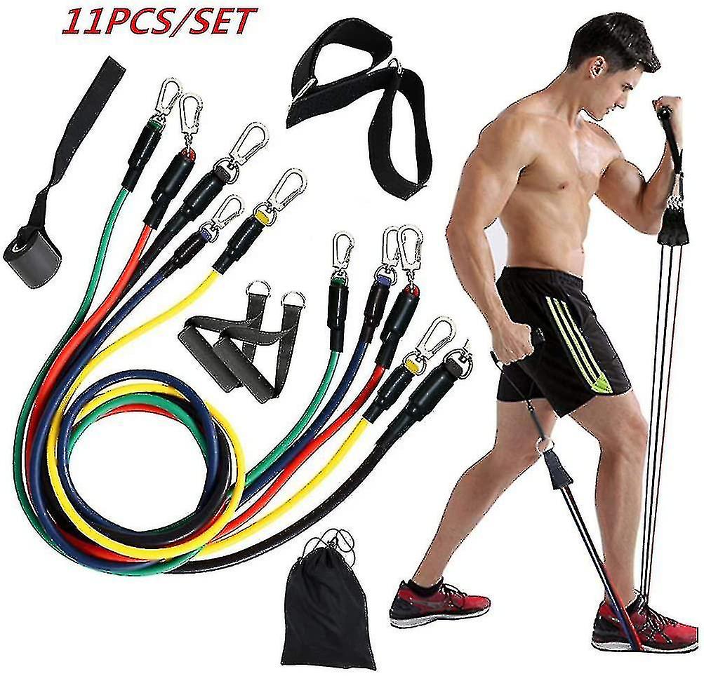 11pcs/set Fitness Exercises Ance S Pull Rope Tubes