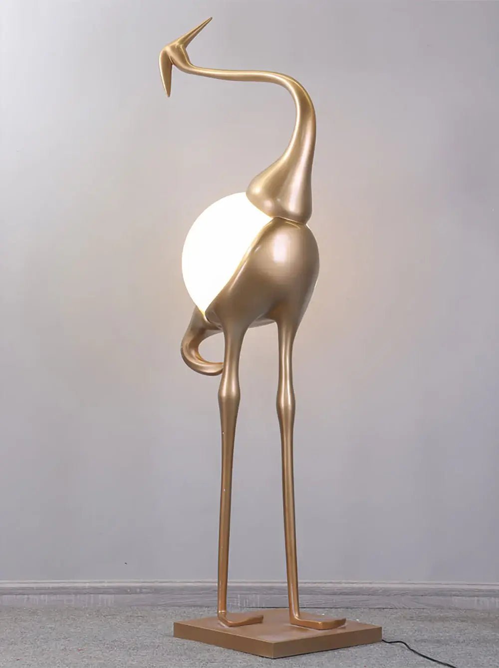 Heron Sculpture Floor Lamp