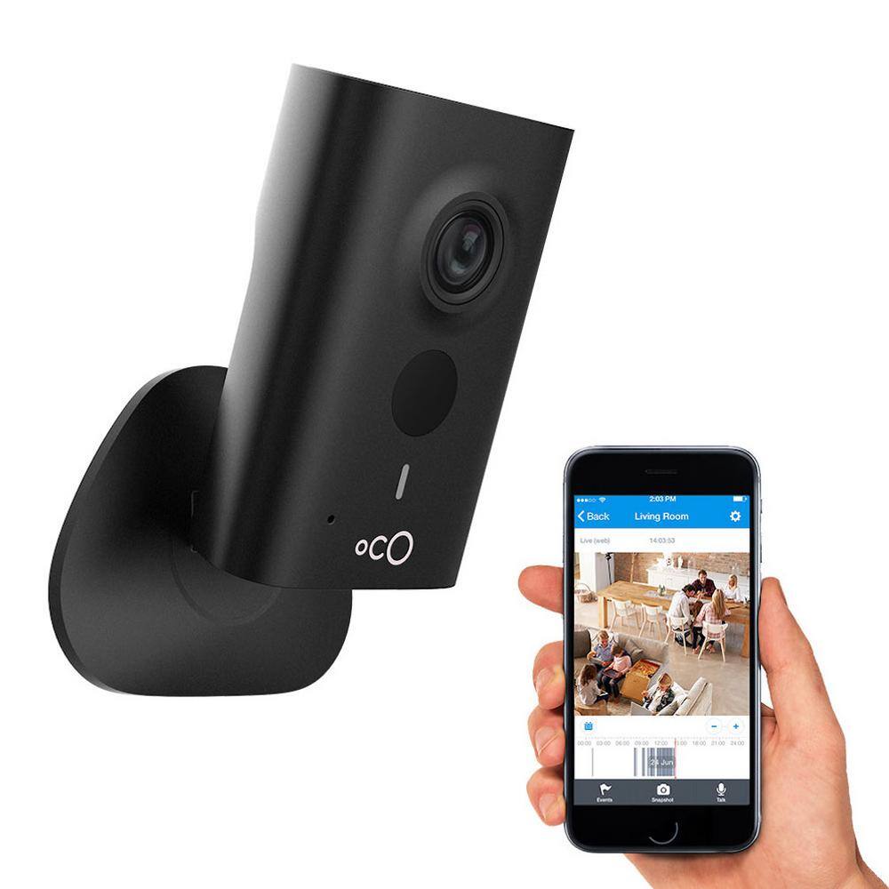 Oco HD 960p Indoor Video Surveillance Security Camera with SD Card Cloud Storage 2-Way Audio and Remote Viewing Oco2