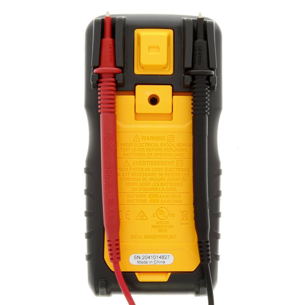 IDEAL 600-Volt Manual Range Multimeter with NCVT 61-327