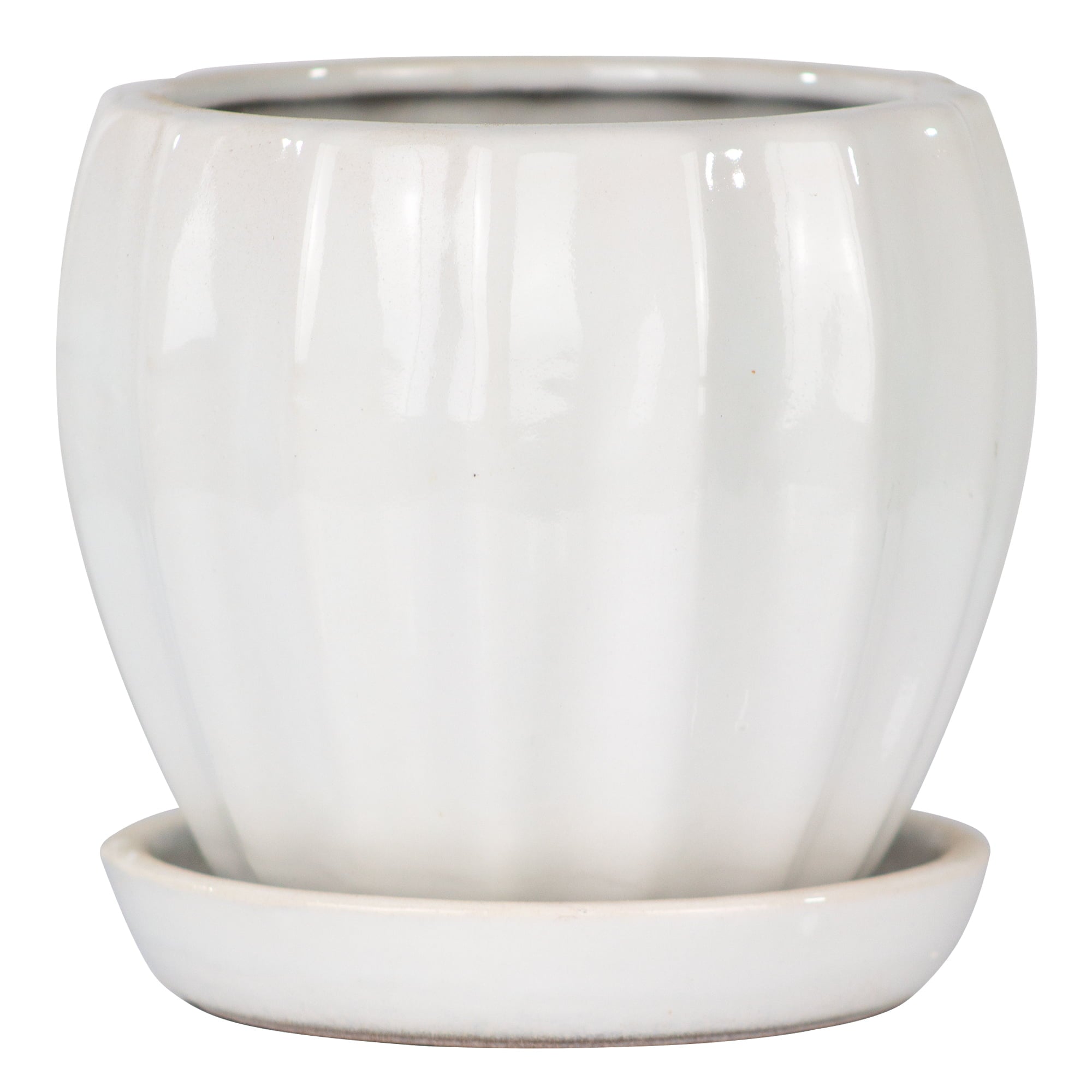 Better Homes & Gardens 6in Lani Ceramic Planter, White