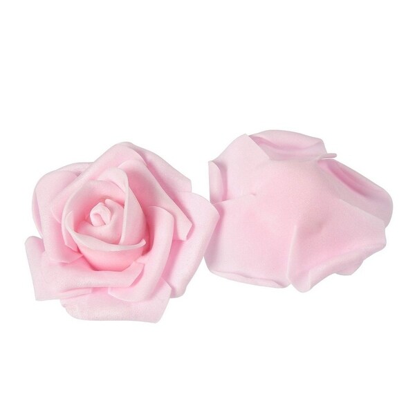 100Pack Light Pink Rose Artificial Flower Heads for Wedding Home Decorations