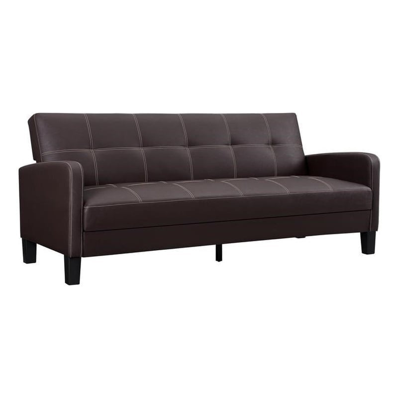 Essential Home Salerno Convertible SofaSleeper Futon in Dark Brown