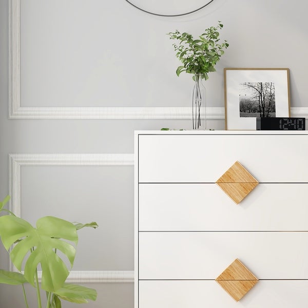 White Modern Sideboard，Kitchen Storage Cabinet with Metal Legs