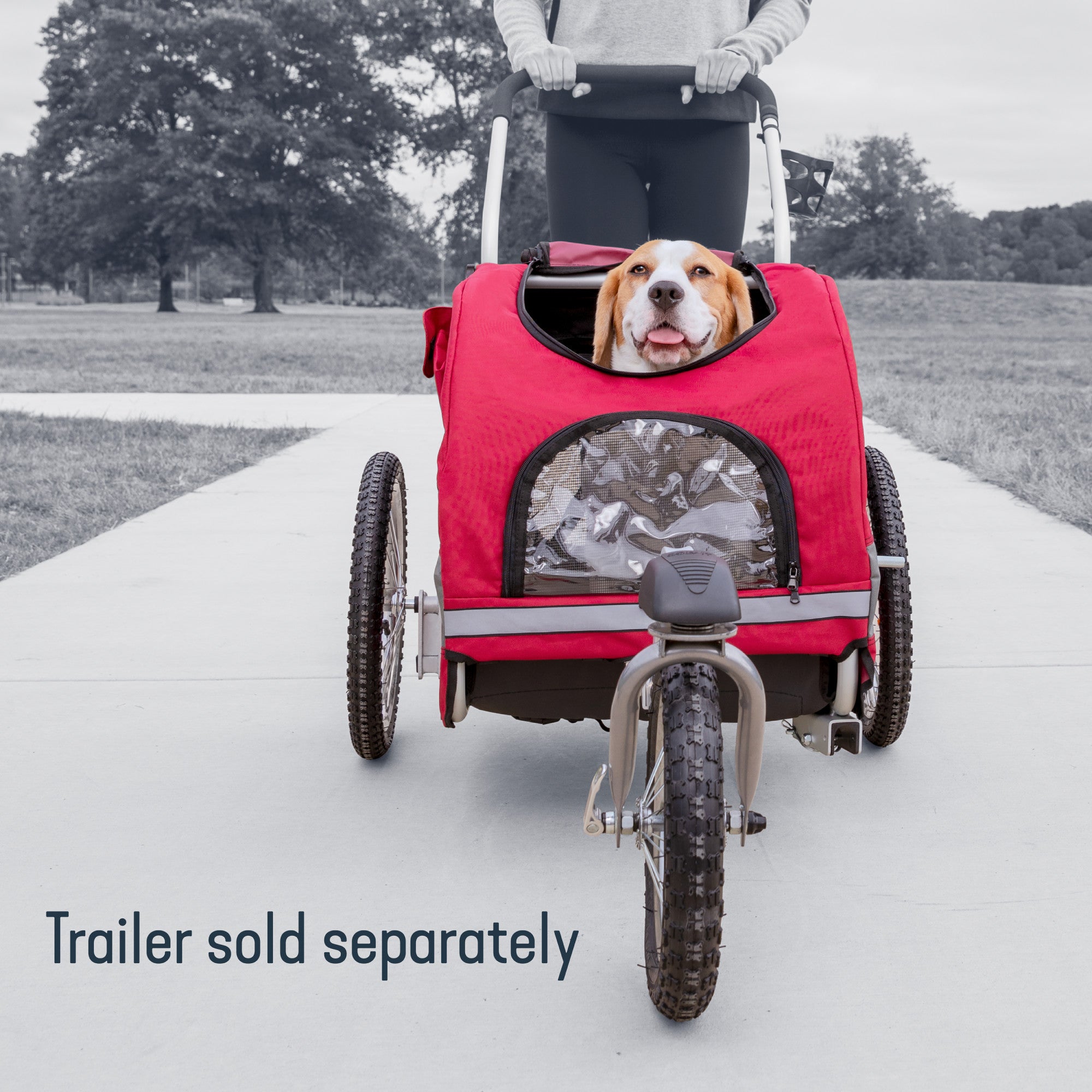 PetSafe Happy Ride Pet Stroller Kit， Aluminum Trailer， All-Terrain， Medium