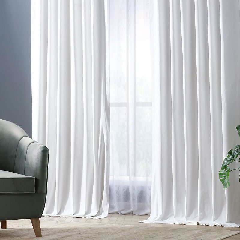 EFF Solid Cotton Blackout Window Curtain