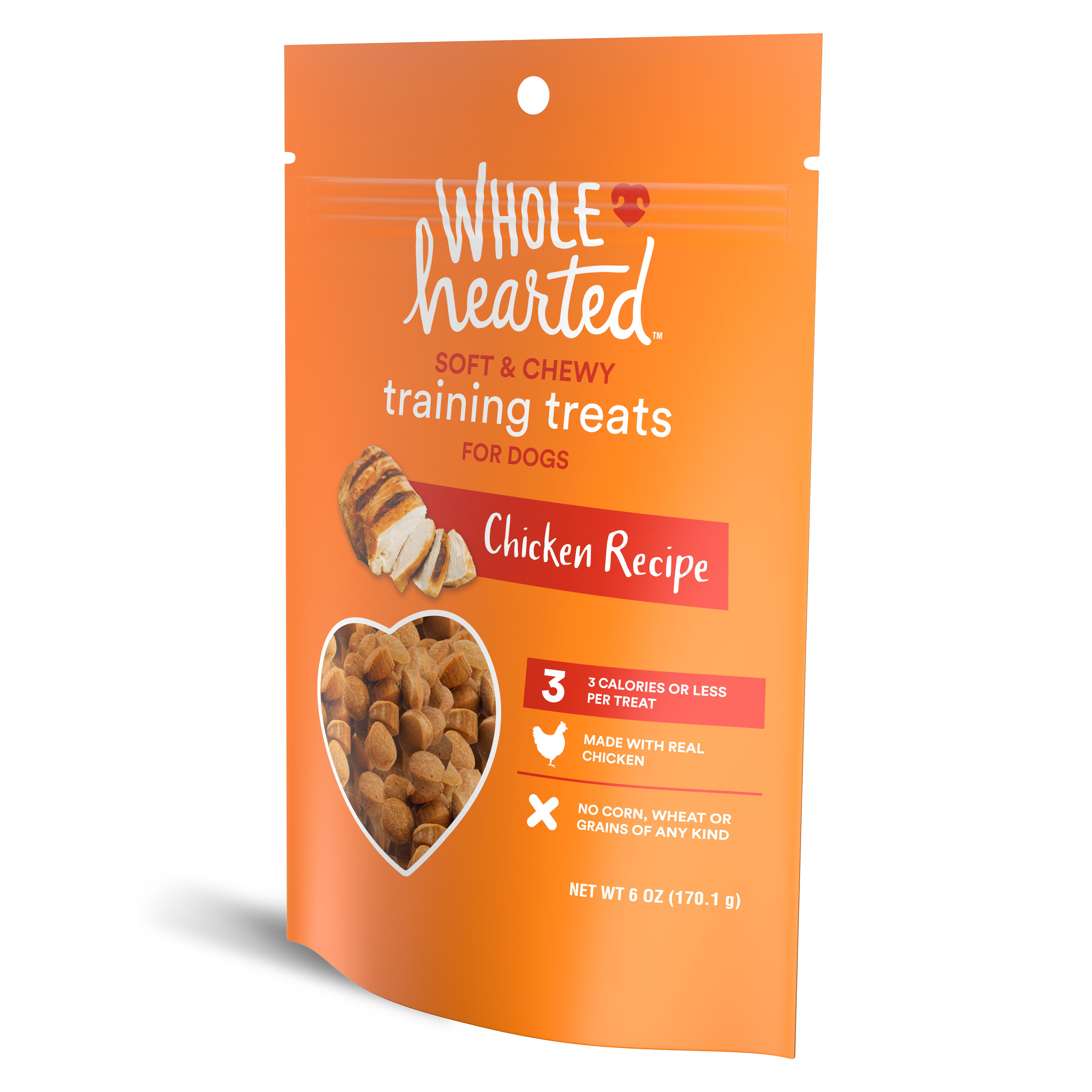 WholeHearted Grain-Free Tender Tidbits Chicken Recipe Dog Training Treats， 6 oz.