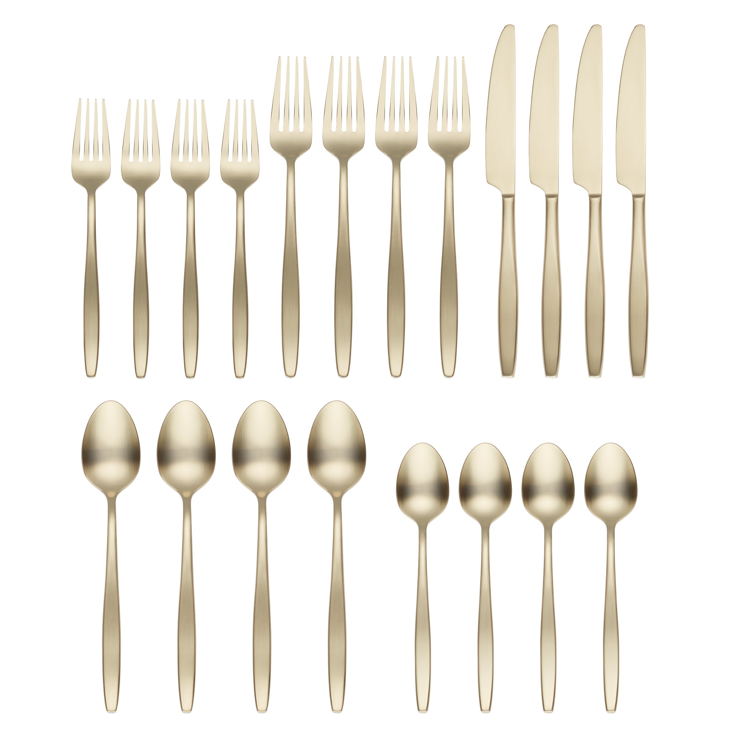 Nylah Champagne 20-Piece Flatware Set