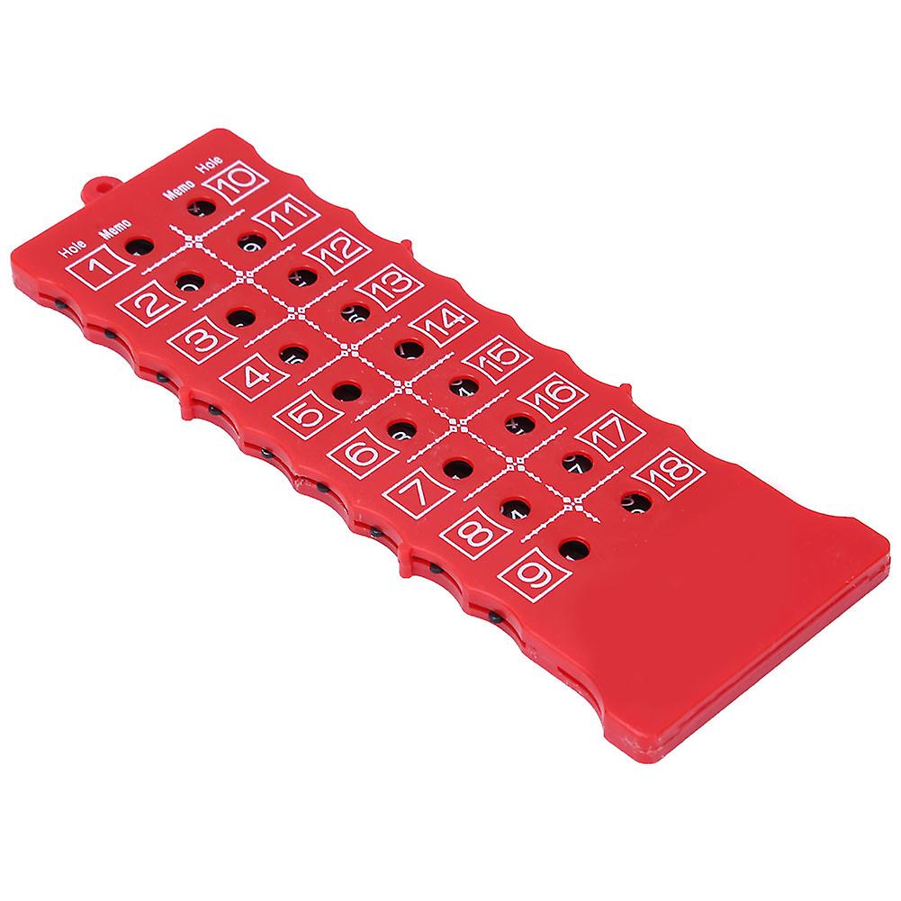 Abs Plastic Portable Strip-type 18 Holes Golf Scoreboard Score Counter Training Practice Competition Accessoryred Beads String