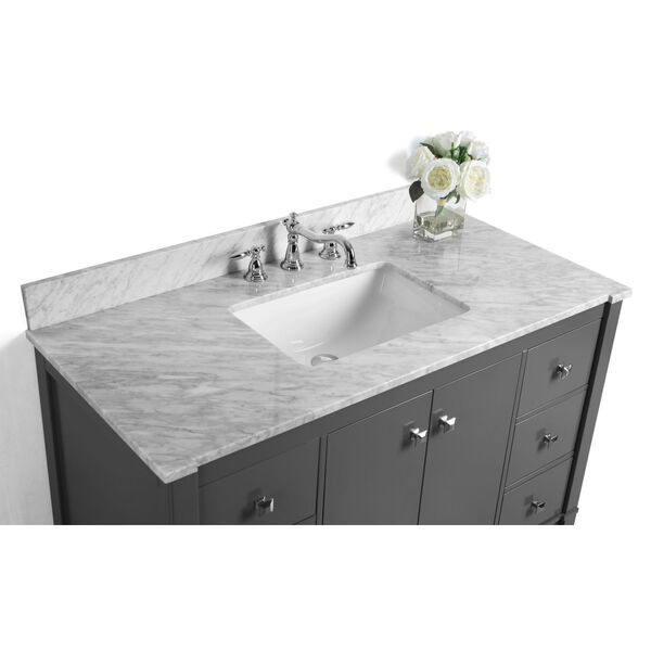 Kayleigh Sapphire Gray 48-Inch Vanity Console with Mirror