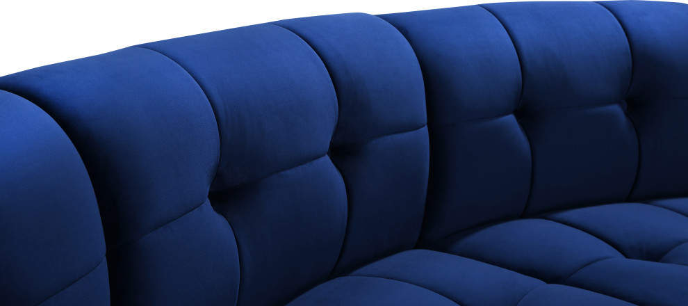 Limitless Modular Velvet 1 Piece Sectional   Contemporary   Sectional Sofas   by Meridian Furniture  Houzz