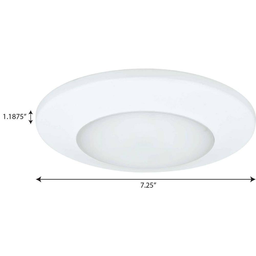 Progress Lighting 7-12 in. LED Slim Flush Mount 17-Watt White Integrated LED Surface Mount P8222-28-30K