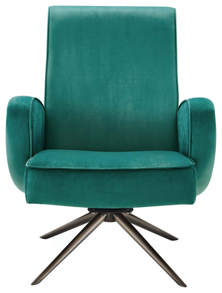 Armchair Swivel Accent Chair  Velvet  Modern  Lounge Hospitality   Midcentury   Armchairs And Accent Chairs   by House Bound  Houzz