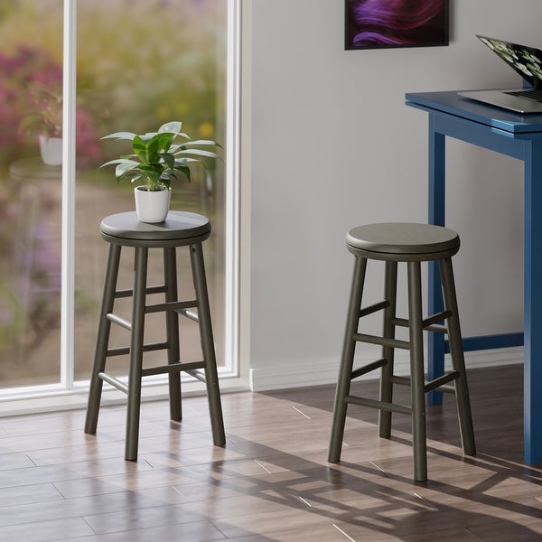 Shelby 2-Pc Swivel Seat Counter Stool Set - 12.99 x 12.99 x 25.31 inches