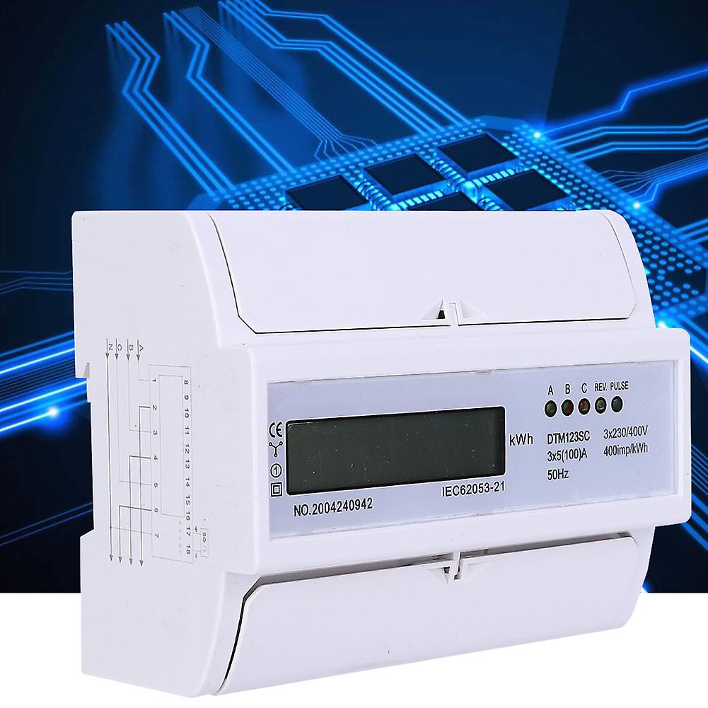 230/400v 5-100a Energy Consumption Digital Electric Power Meter 3 Phase Kwh Meter With Lcd