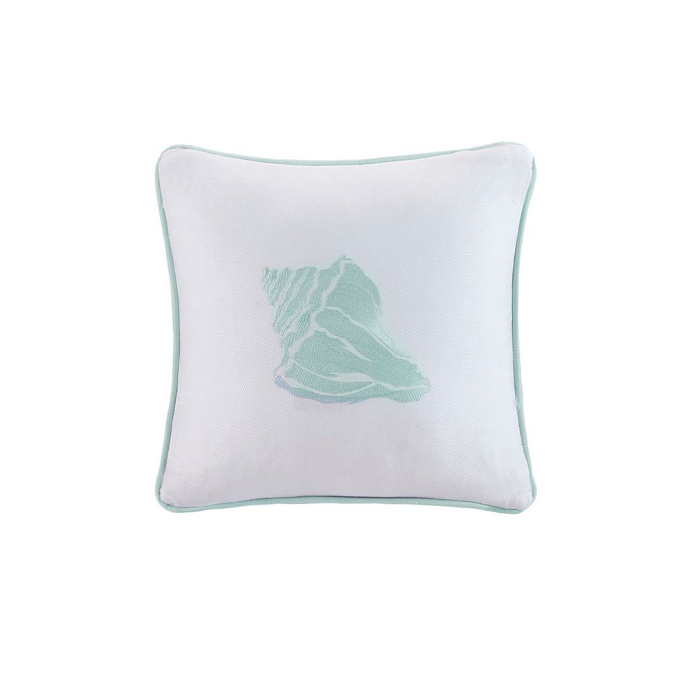 Harbor House Coastline Seashell Square Throw Pillow