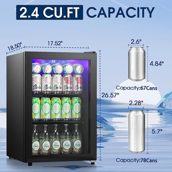 2.4Cu.Ft Beverage Refrigerator Cooler