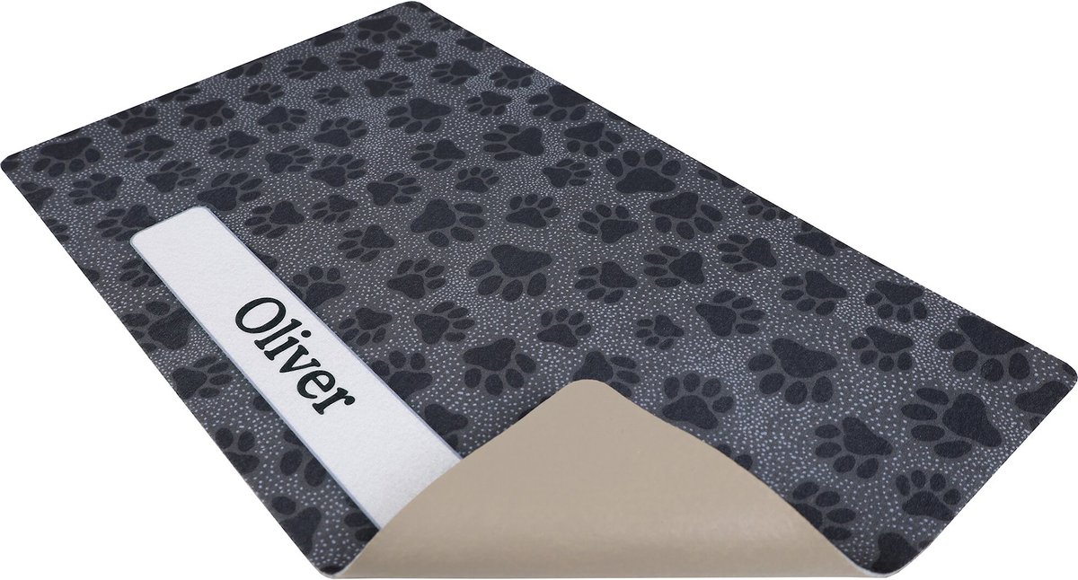 Drymate Paw Dots Personalized Dog and Cat Placemat