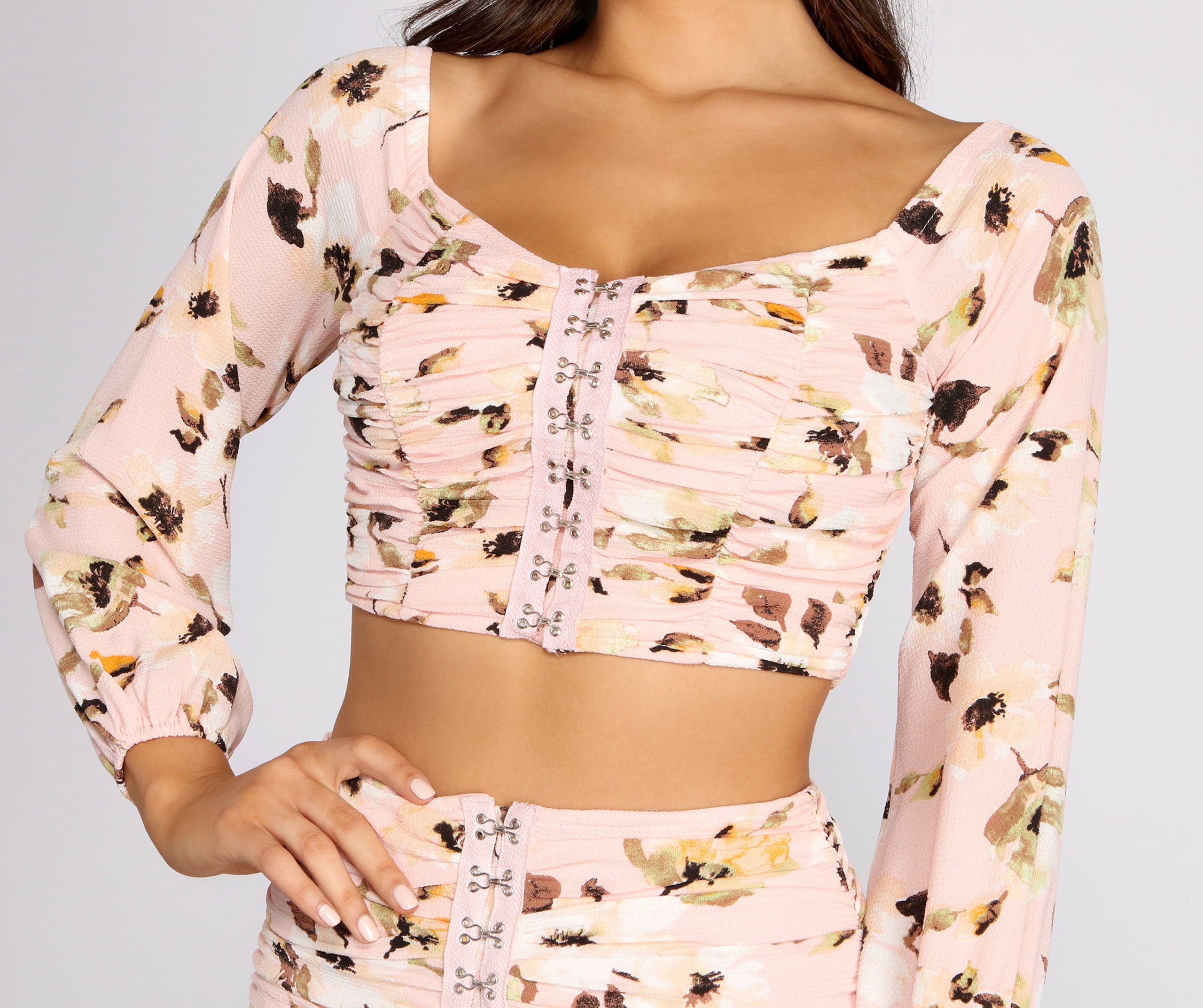 Hooked On Florals Crop Top