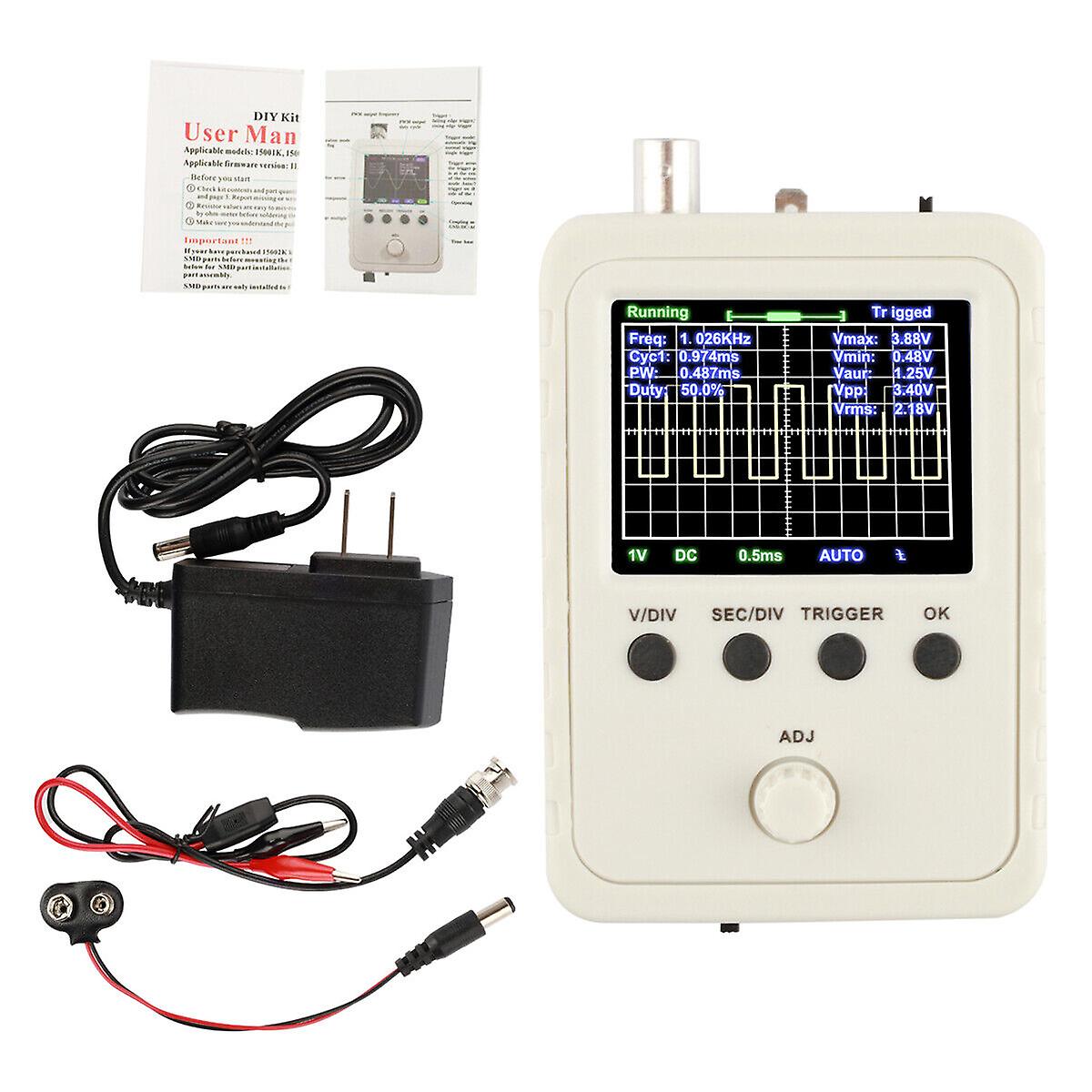 New Assembled Dso150 Digital Oscilloscope 2.4 Inch Lcd Display With Clip +power. W12317748