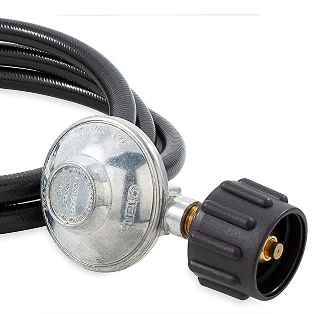 Camco Regulator With 6 Foot Propane Hose And Female Quick Connect Acme Nut For Low Pressure Gas Appliances Black gas Bottle Sold Separately