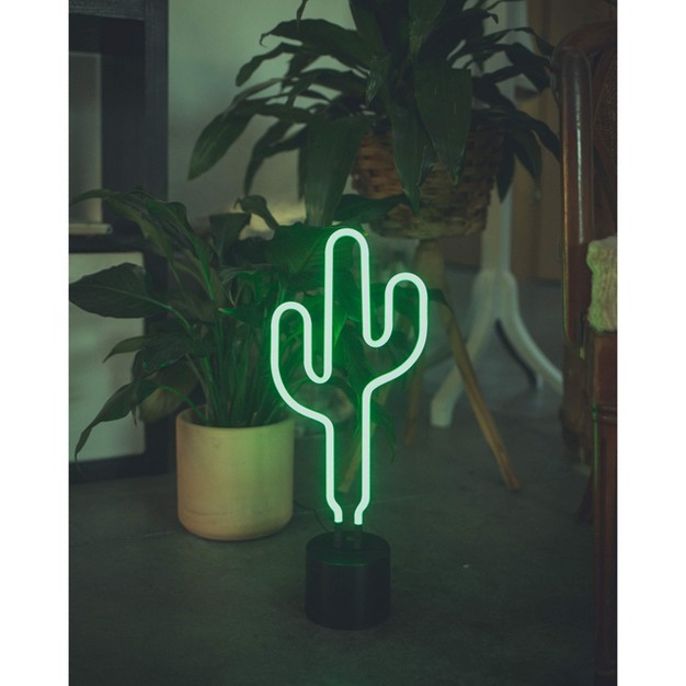 Amped amp Co Cactus Neon Desk Light Cute Cactus Lamp