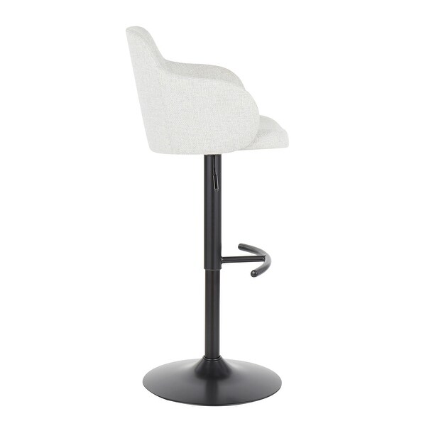 Boyne Upholstered Industrial Swivel Adjustable Bar Stool - N/A