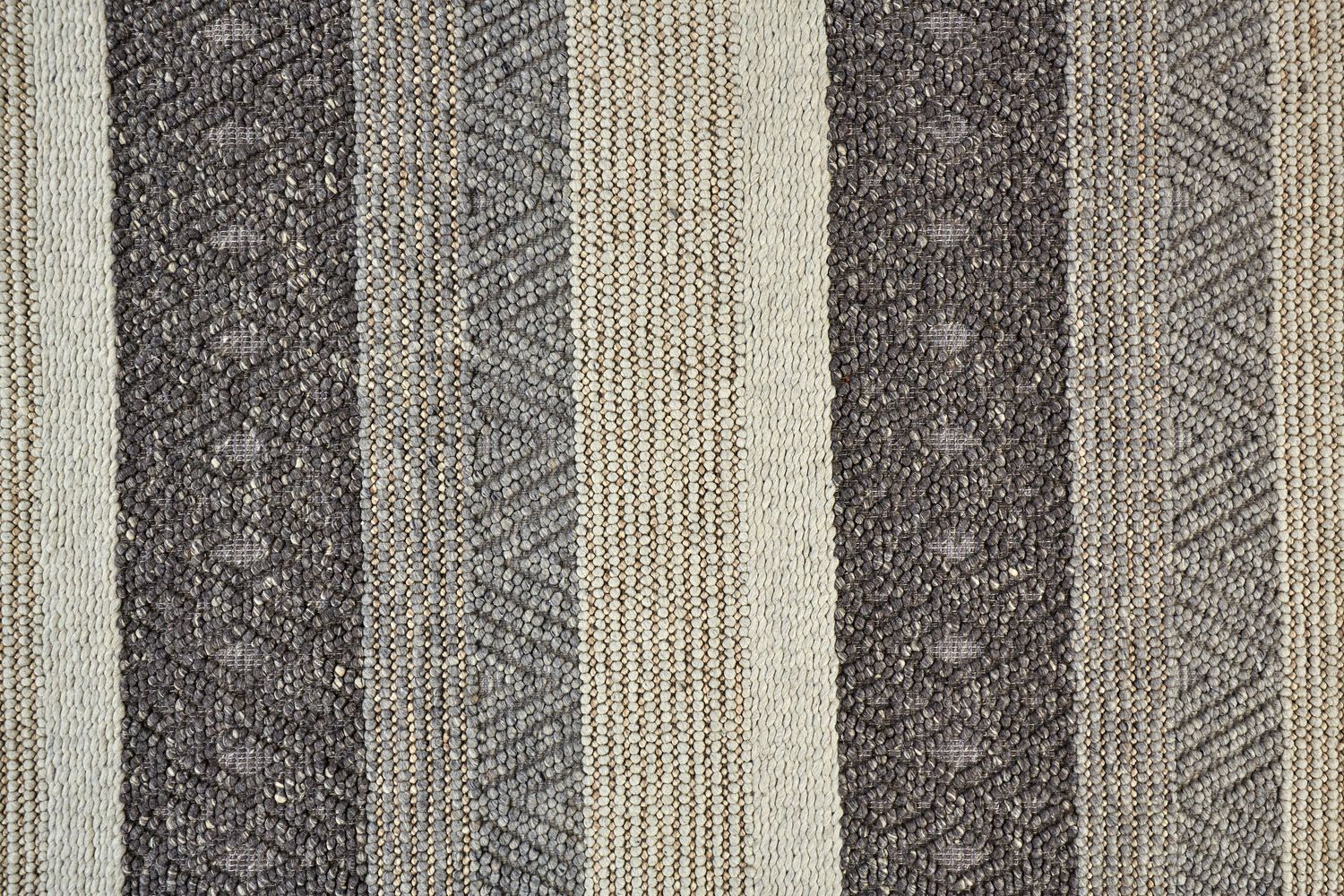 Genet Hand Woven Chracoal Gray and Tan Rug by BD Fine