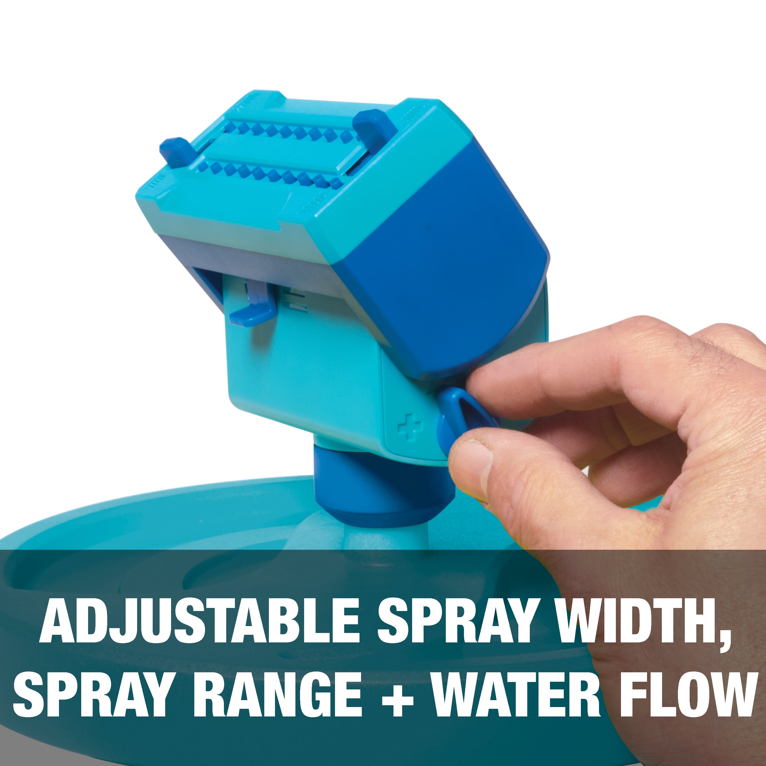 Aqua Joe Mini Gear-Driven Oscillating Sprinkler on Sled Base， Customizable Coverage， 4，250 Sq. ft. Max Coverage