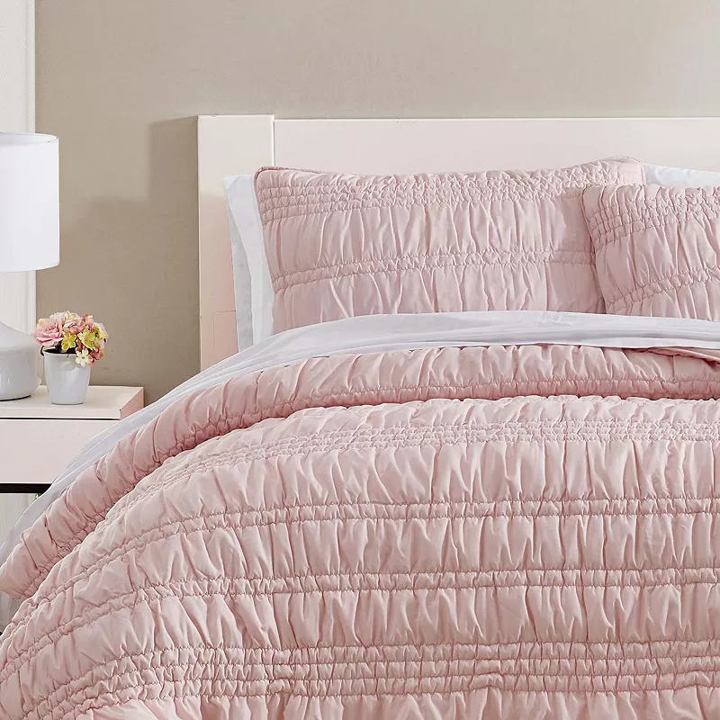 Poppy and Fritz Scrunch Stripe Quilt Set with Shams