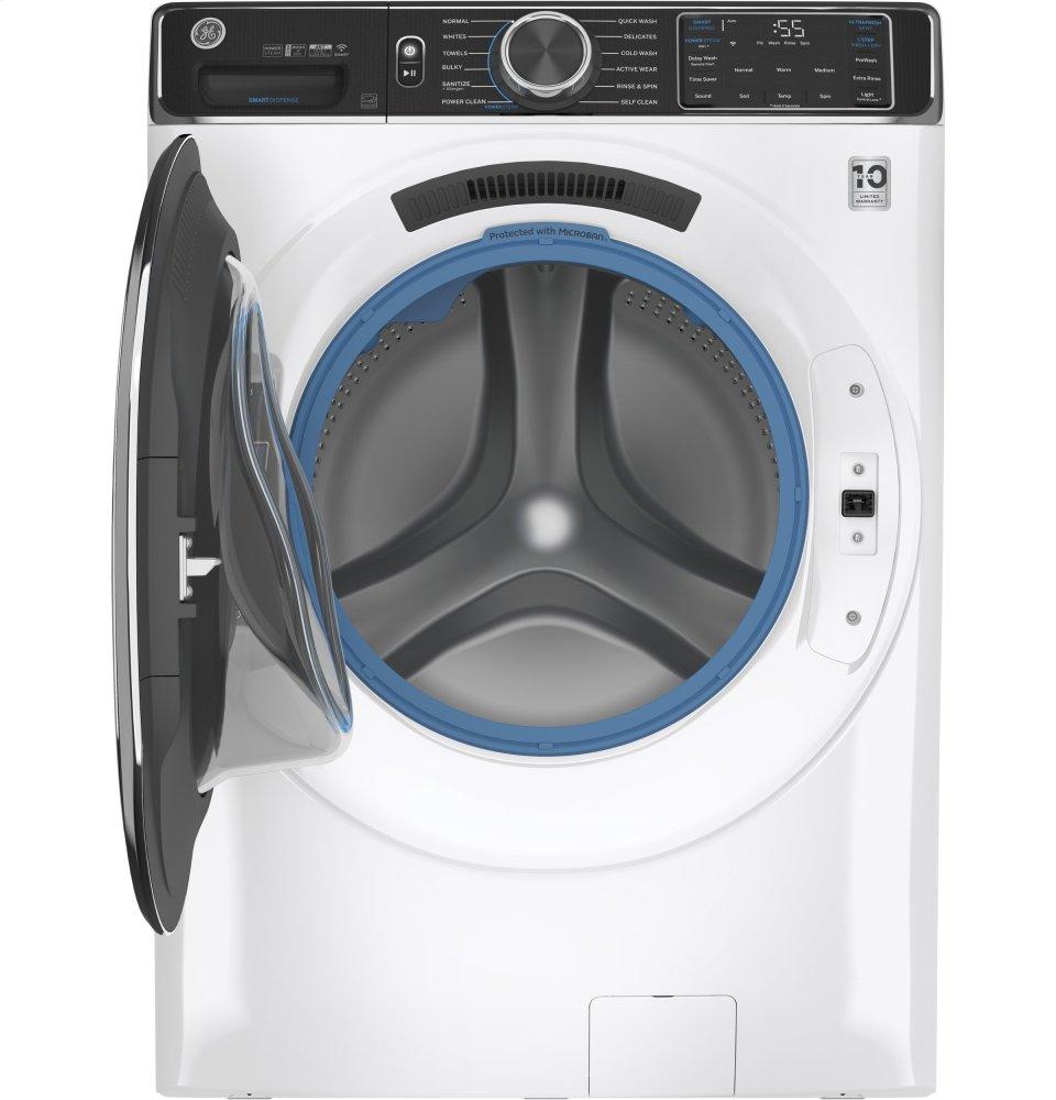 Ge Appliances GFW850SSNWW Ge® 5.0 Cu. Ft. Capacity Smart Front Load Energy Star® Steam Washer With Smartdispense™ Ultrafresh Vent System With Odorblock™ And Sanitize + Allergen