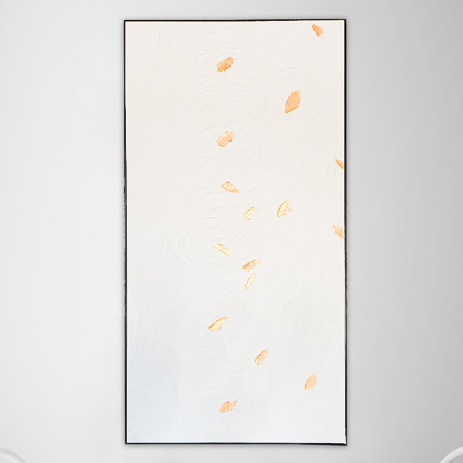 Hand Painted Art Painting With Rose Gold Frame 120X220 Cm Soaap0109