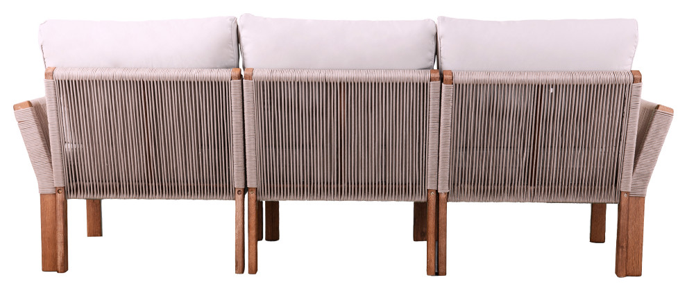 Hestre Outdoor 3 Seater Sofa   Beach Style   Outdoor Sofas   by SEI  Houzz