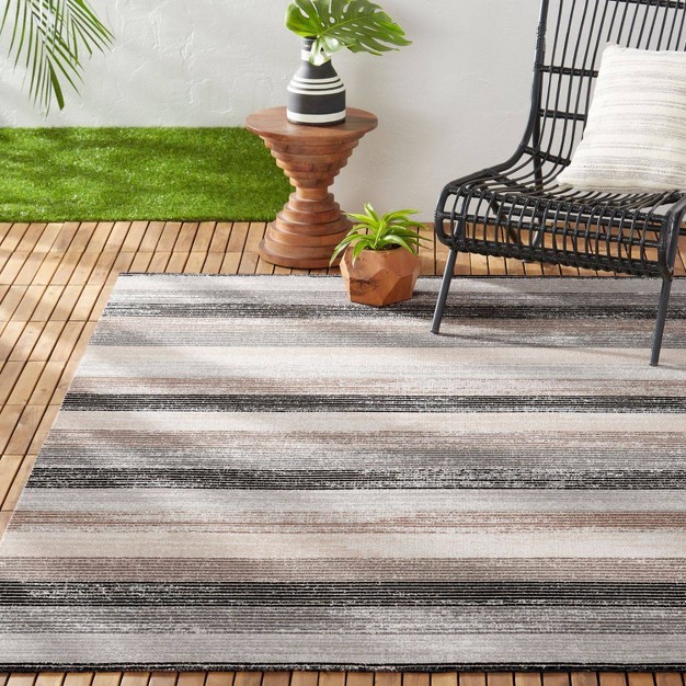 X 10 x27 2 quot New York Patio Sofia Estelle Indoor outdoor Rug Gray mustard Nicole Miller