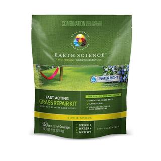 EARTH SCIENCE 2 lbs. Grass Seed Fast Acting Repair Kit Sun and Shade 11873