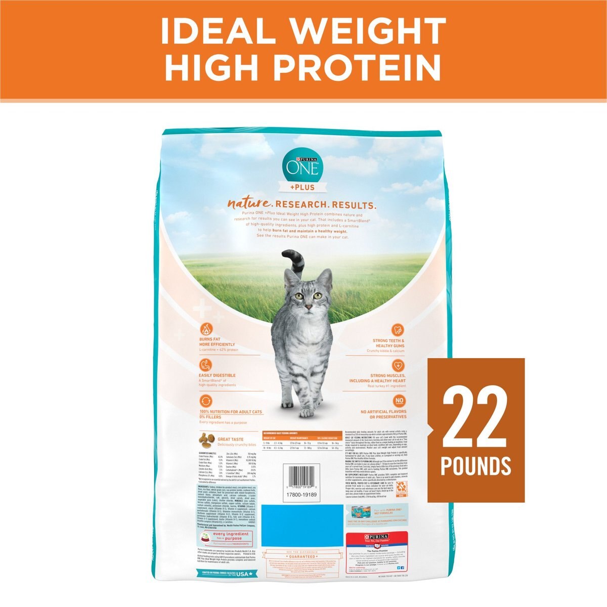 Purina ONE +Plus Ideal Weight Natural High Protein Adult Dry Cat Food