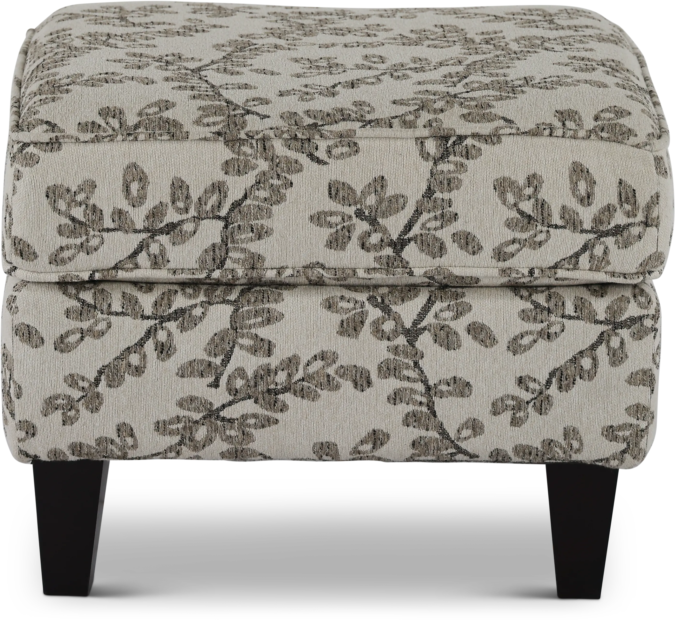 Loren Neutral French-Inspired Ottoman