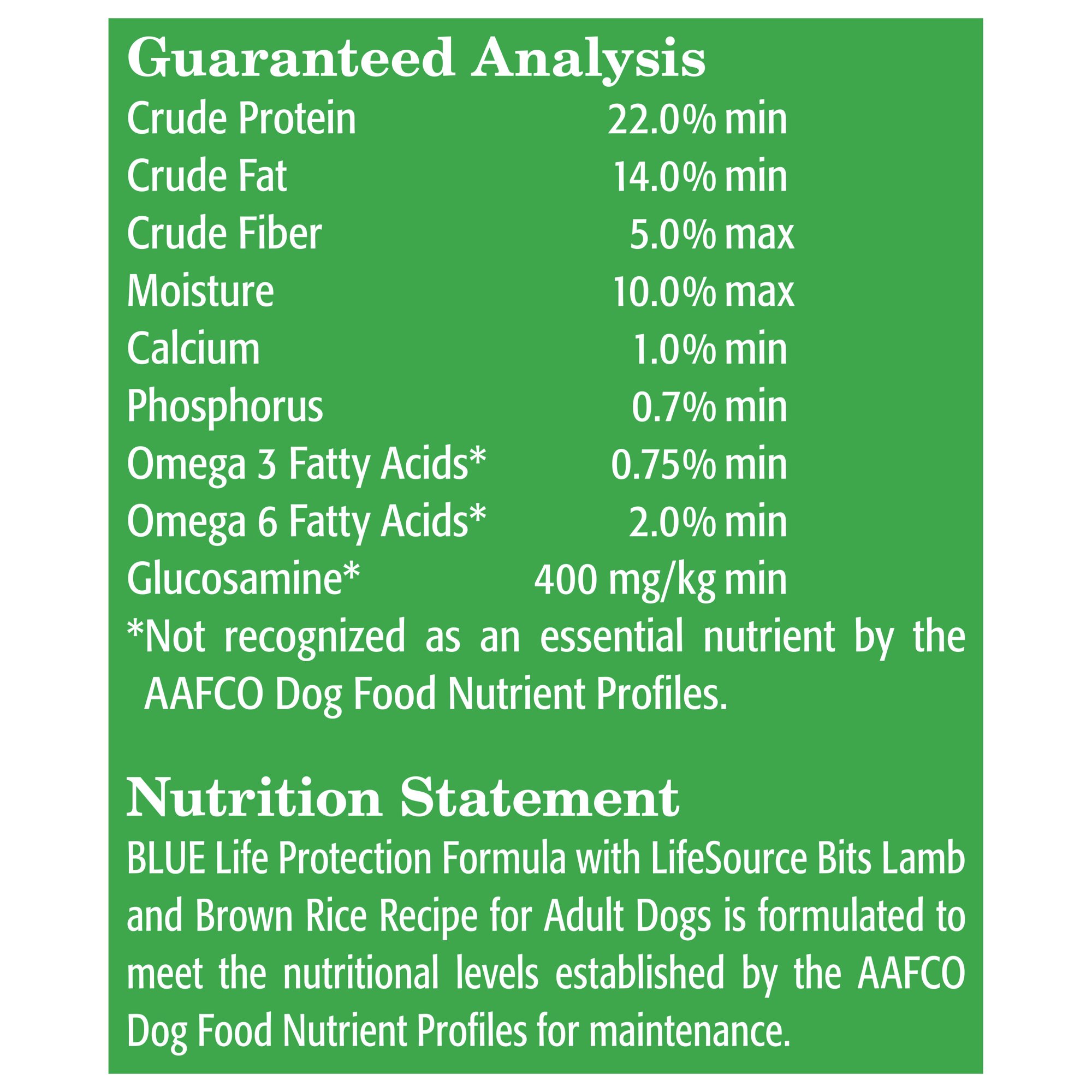 Blue Buffalo Life Protection Formula Lamb and Brown Rice Dry Dog Food for Adult Dogs Whole Grain 24 lb. Bag