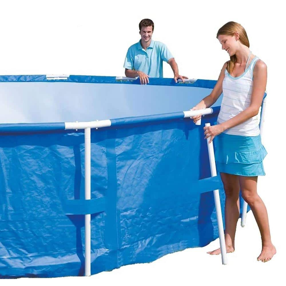 Bestway 15 ft. x 48 in. D Round Soft Side Side Steel Pro Frame Above Ground Swimming Pool 12752-BW