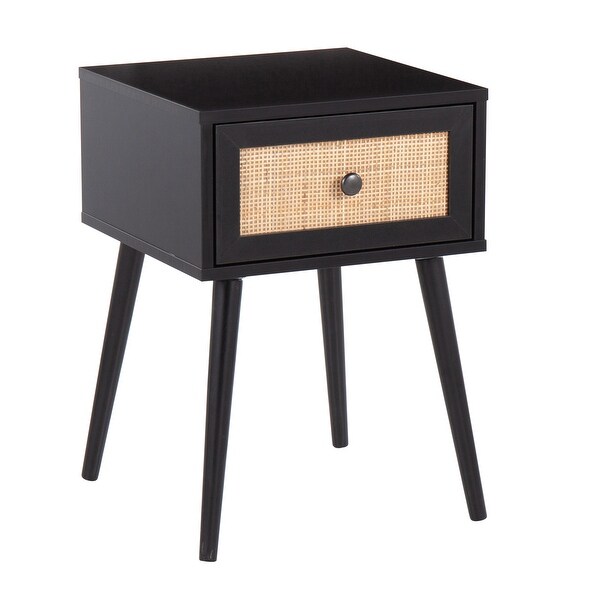 Ailani Side Table with Rattan Accent