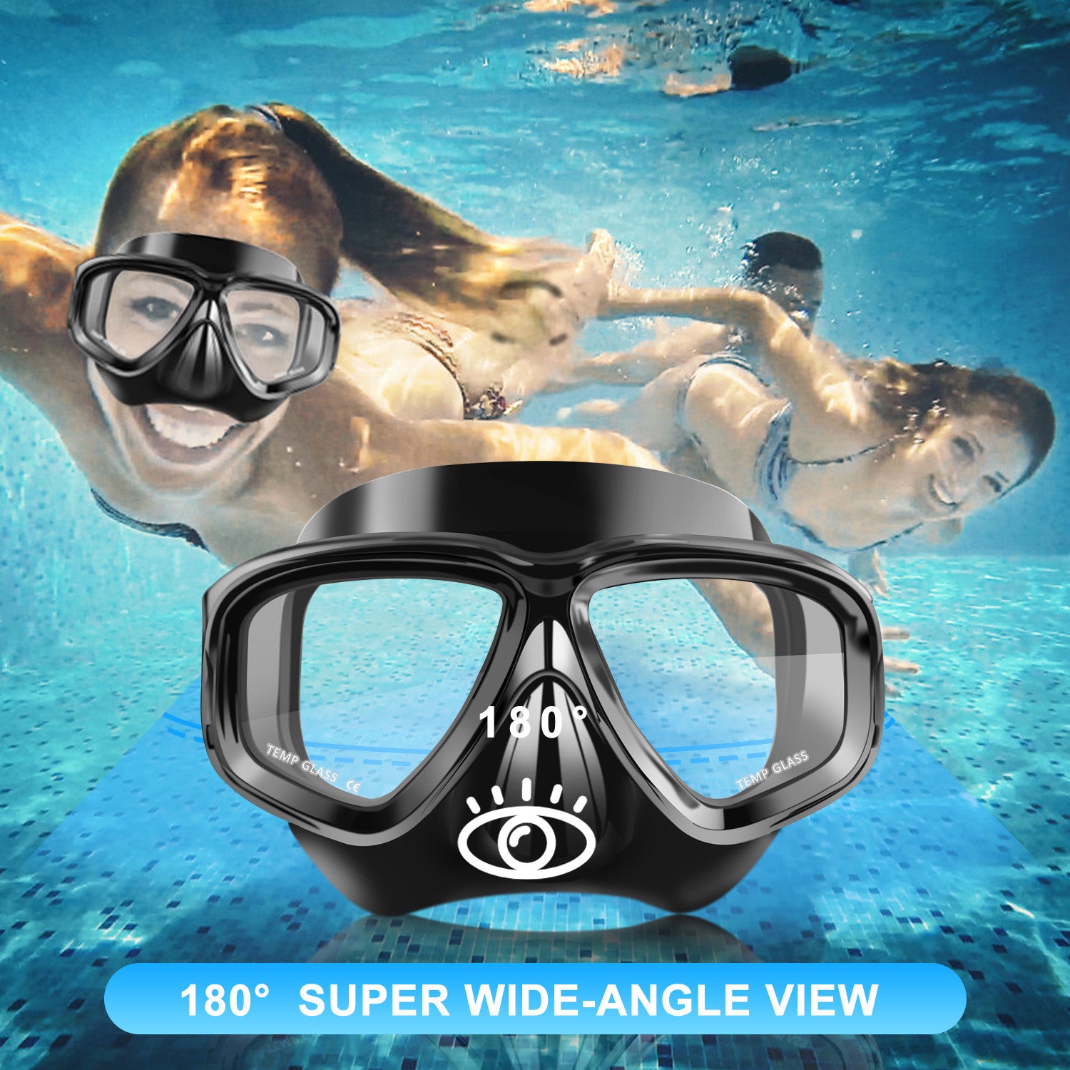 Elegant Choise Protective Safety Goggles Eyes&Nose Protection Goggles Prevent Bacteria ,Sliva Spittle and Dust (Black)