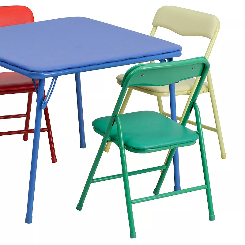 Kids Flash Furniture Folding Table and Chair 5-piece Set