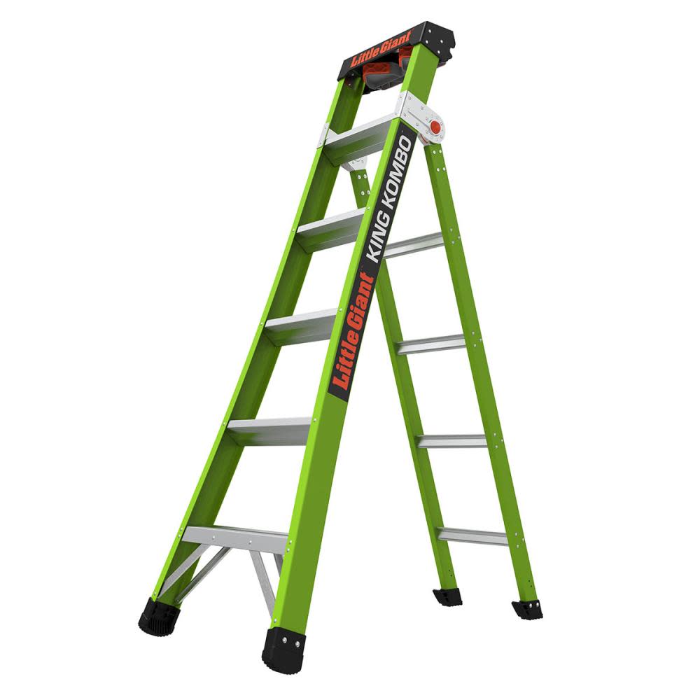 King Kombo Pro Fiberglass 6Ft. - 10Ft. 3-in-1 Multi Position Combo Ladder