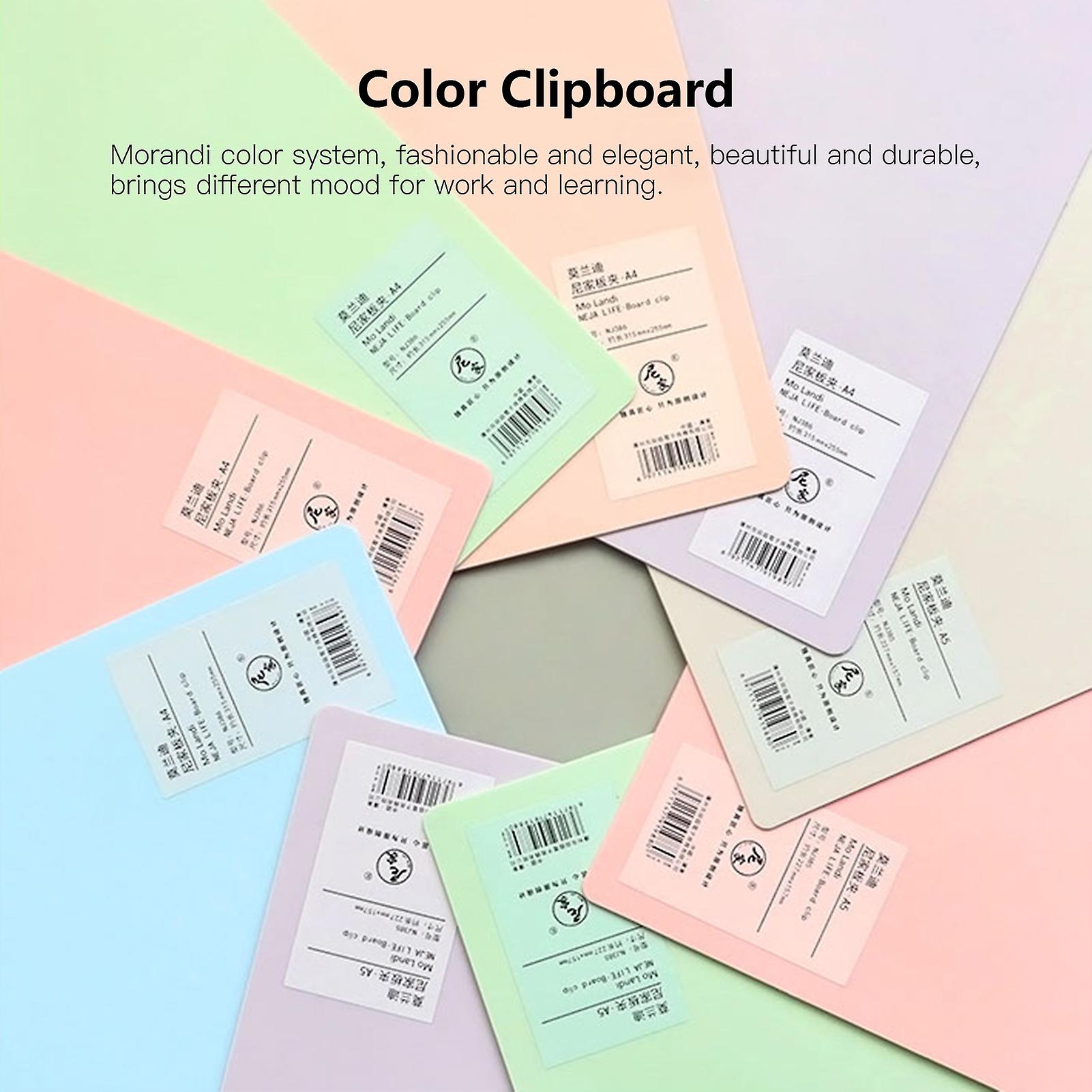 A4 Plastic Clipboard Hardboard Writing Pad Profile Clip With Hanging Hole For Students School Office Blue