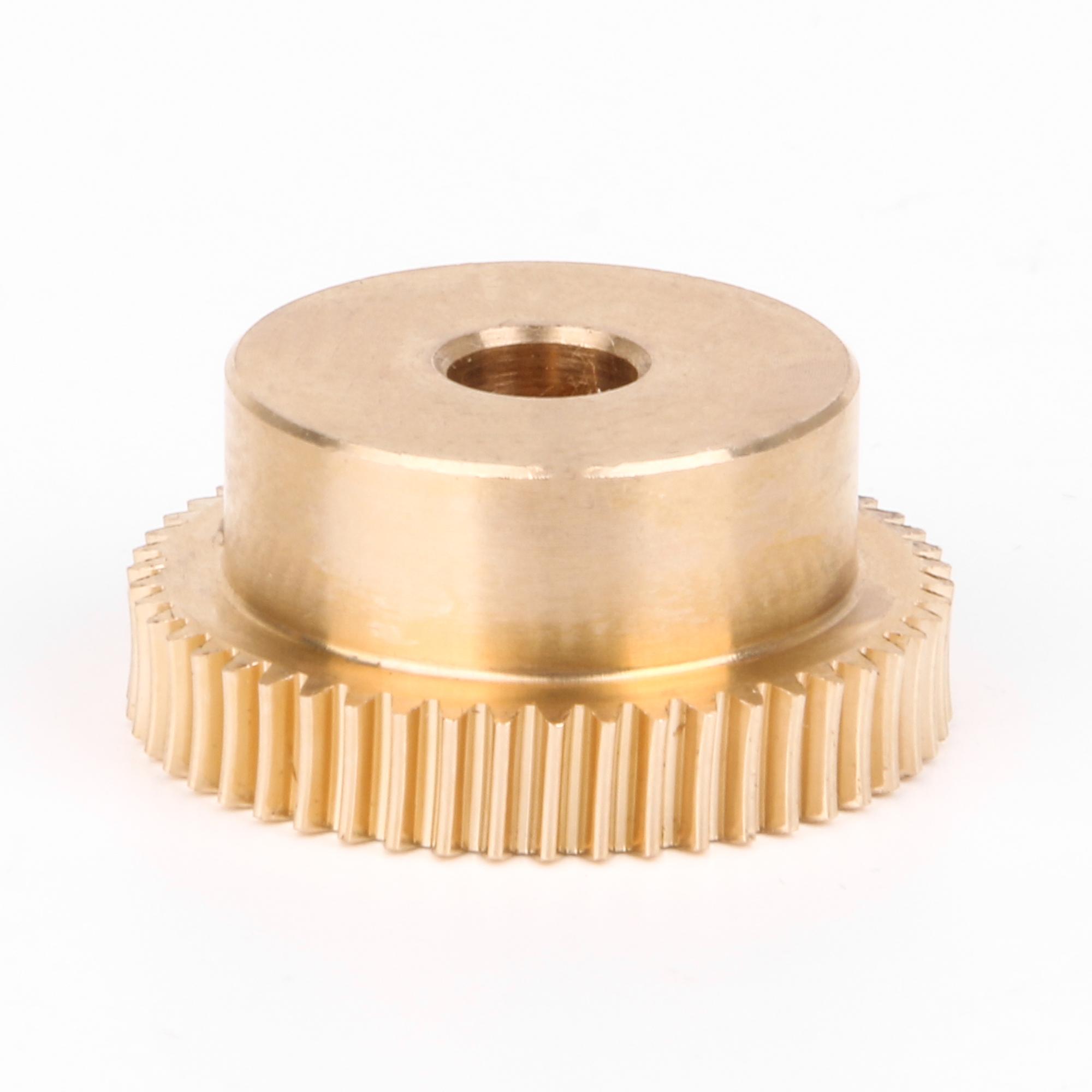 50 Teeth Brass Worm Gear Wheel and Shaft Set 0.5 Modulus 1:50