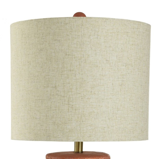 Rustic Cement Table Lamp Terracotta Finish Stylecraft