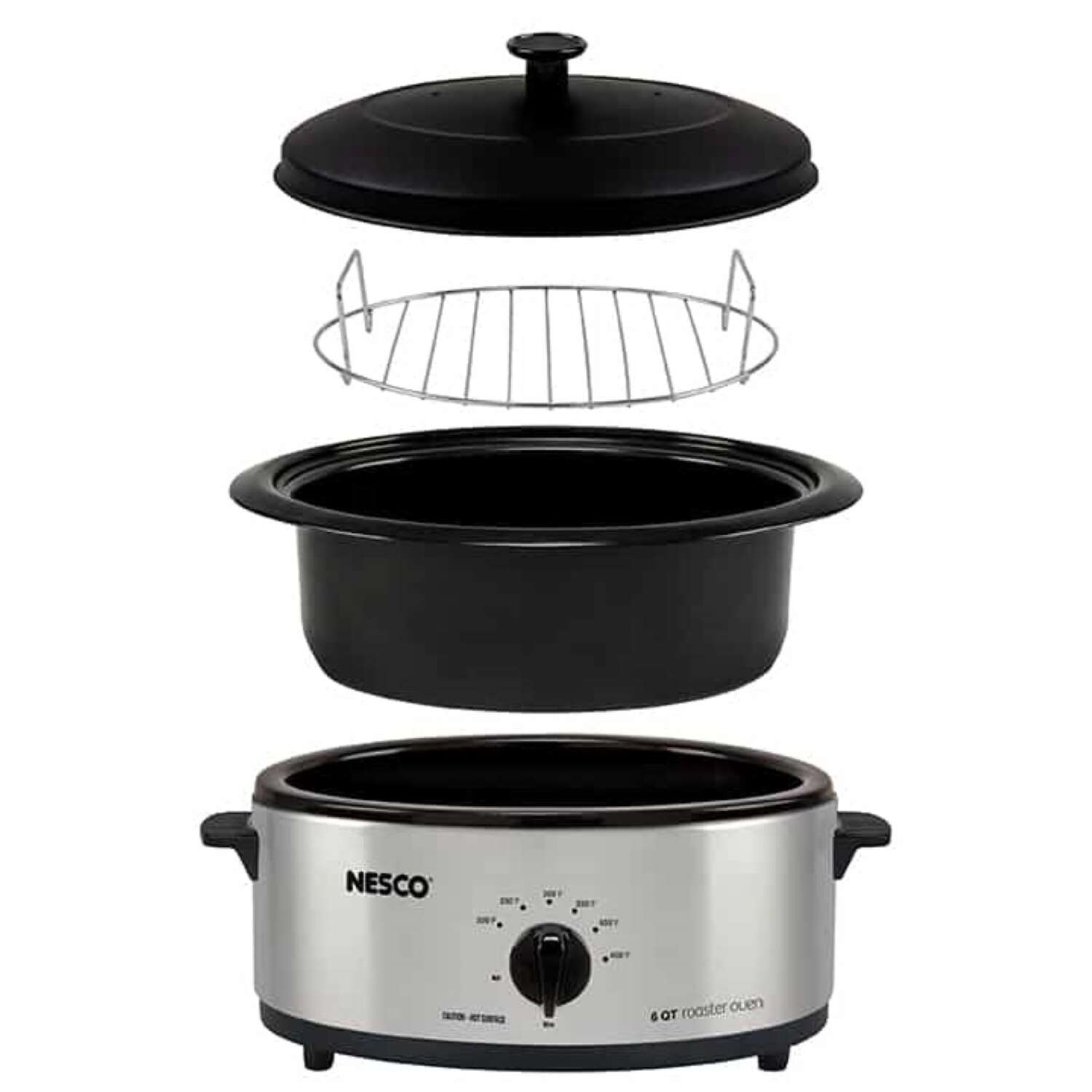 Nesco Silver Porcelain 6 qt Roaster Oven 9 in. H X 15 in. W X 16 in. L