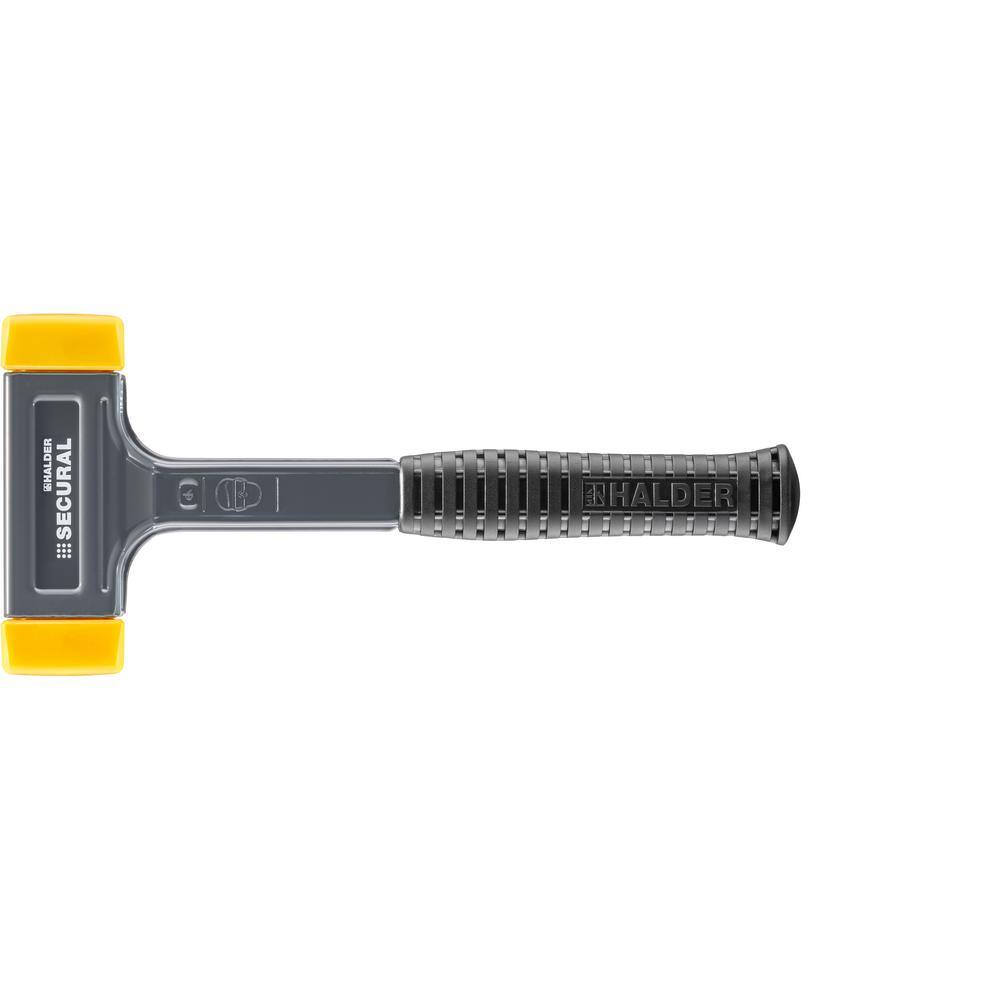 Halder Secural Dead Blow 2.2 lbs. Polyurethane Hammer with 12.2 in. Steel Handle Rubber Grip 3380.045